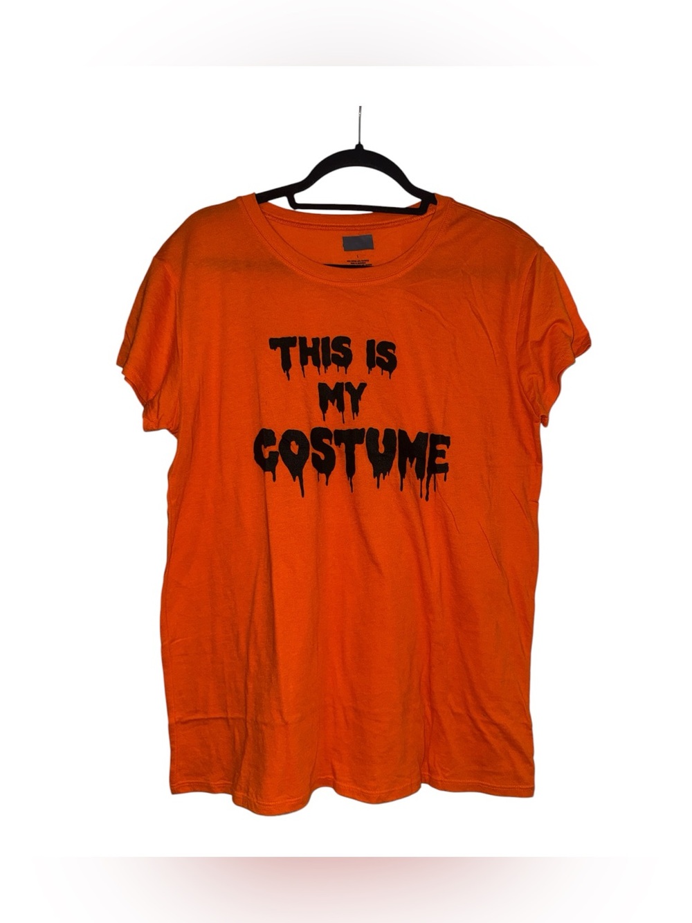 Halloween Orange "This Is My Costume" Woman Halloween T-Shirt